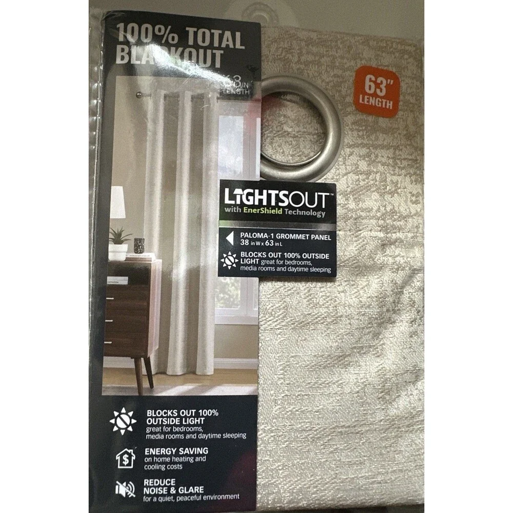 Lightsout With Enershield Technology Paloma 1 Grommet Panel 38”x 63”L